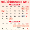 Thông báo về việc nghỉ lễ Giỗ Tổ Hùng Vương( 10/3 Âm lịch), ngày Giải phóng miền Nam (30/4) và ngày Quốc tế lao động (01/5)