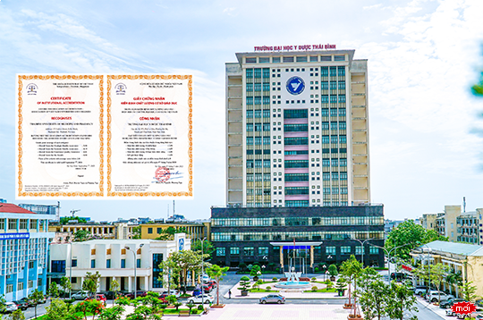Trường Đại học Y Dược Thái Bình đạt chứng nhận kiểm định chất lượng Cơ sở giáo dục chu kỳ 2 (2023-2028)